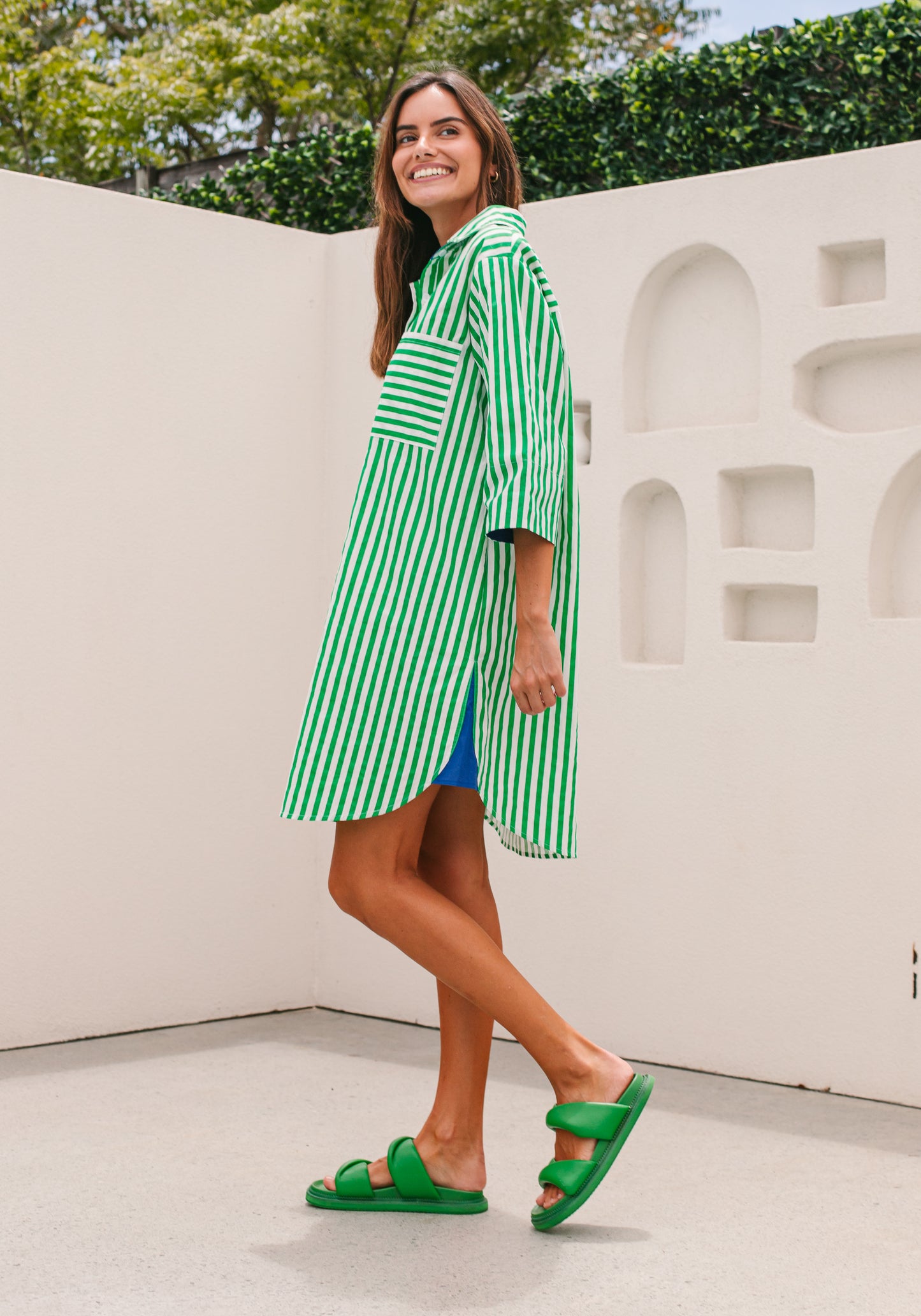 Green Stripe Dress