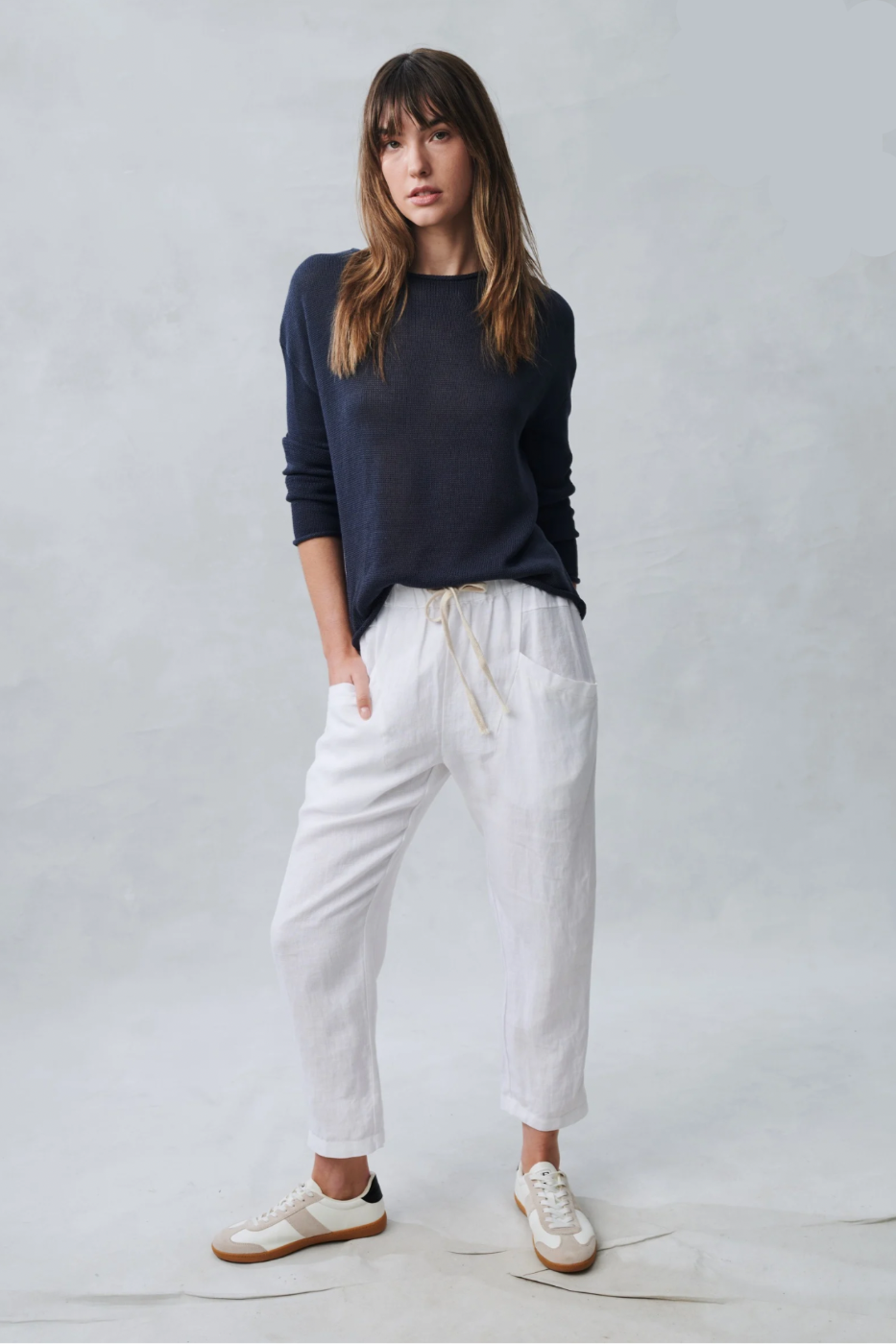 Luxe Linen Pants - White