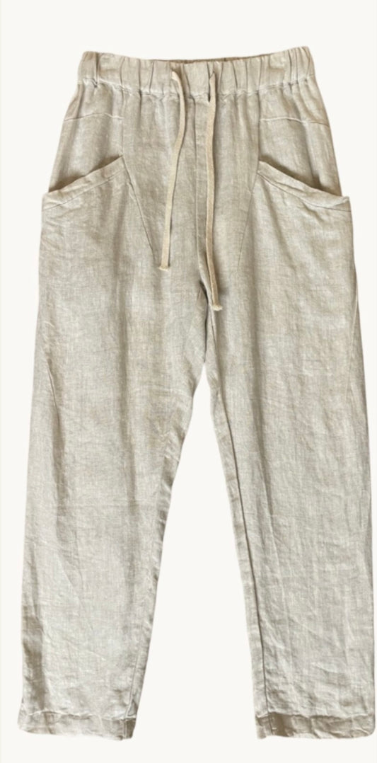 Luxe Linen Pants - Natural