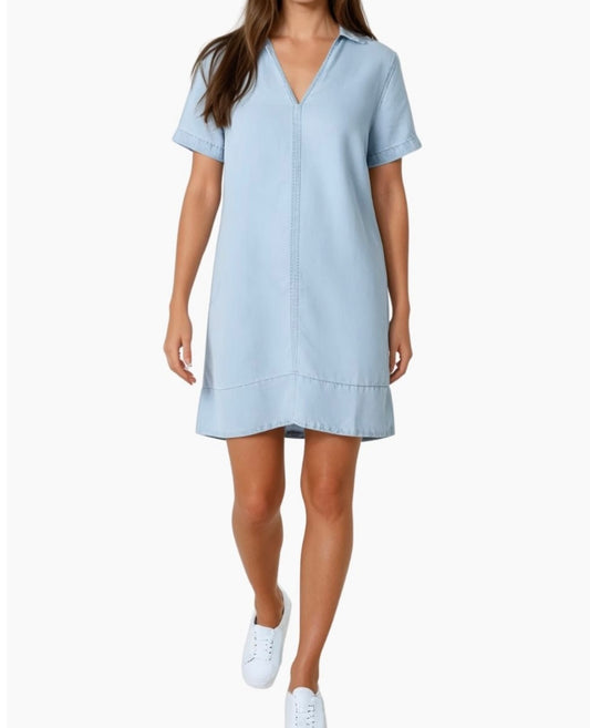 Collared Chambray Dress