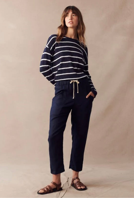 Luxe Linen Pants - Navy