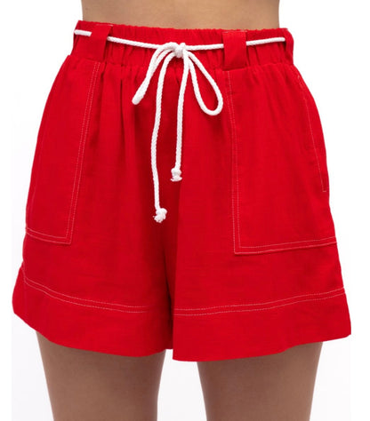 Red One Shoulder Set