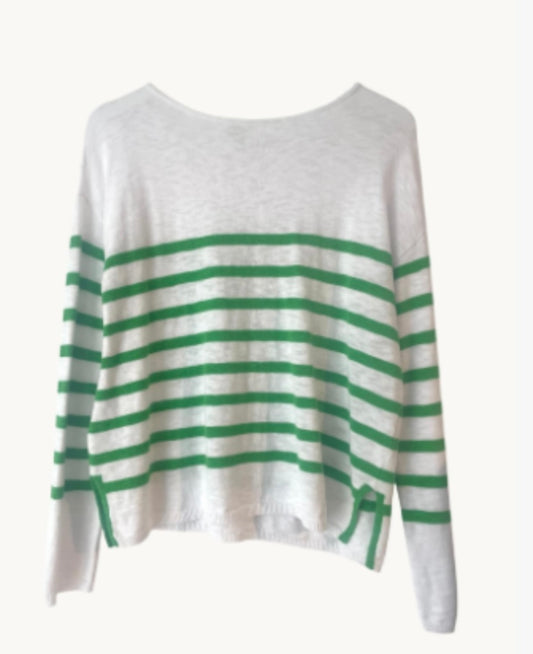 Bobbie Top - White/Green