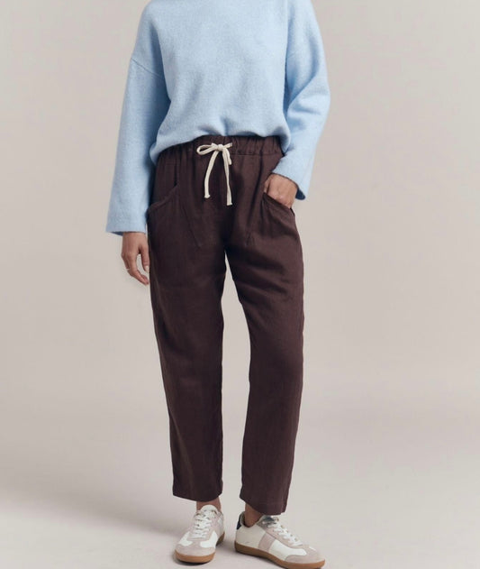 Luxe Linen Pants - Chocolate