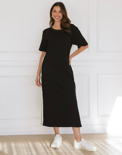 Side Stripe Maxi Dress