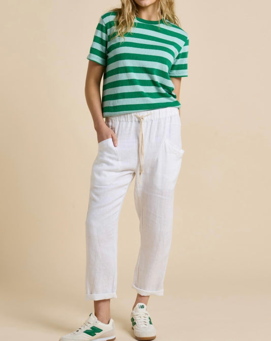 Luxe Linen Pants - White