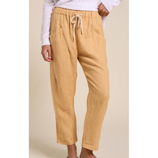 Luxe Linen Pants - Mustard