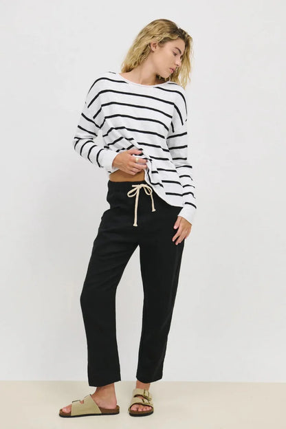 Luxe Linen Pants - Black