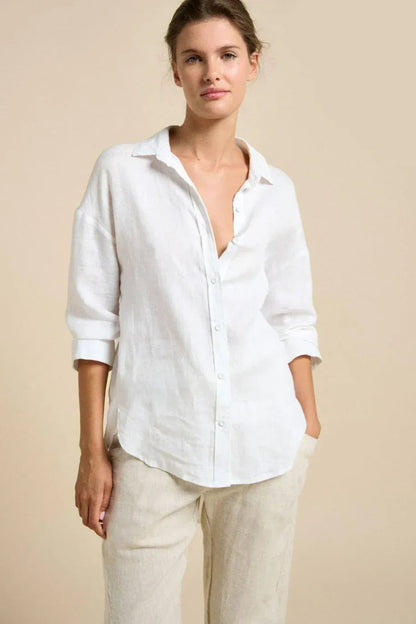 Luxe Linen Shirt - White