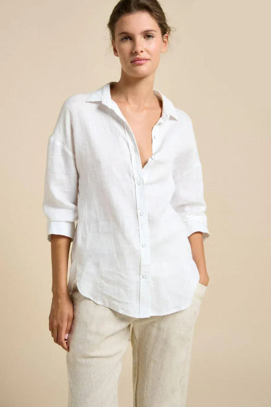 Luxe Linen Shirt - White