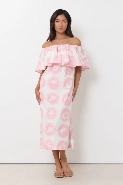 Whitehaven Midi Dress Pink