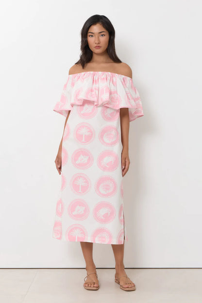 Whitehaven Midi Dress Pink