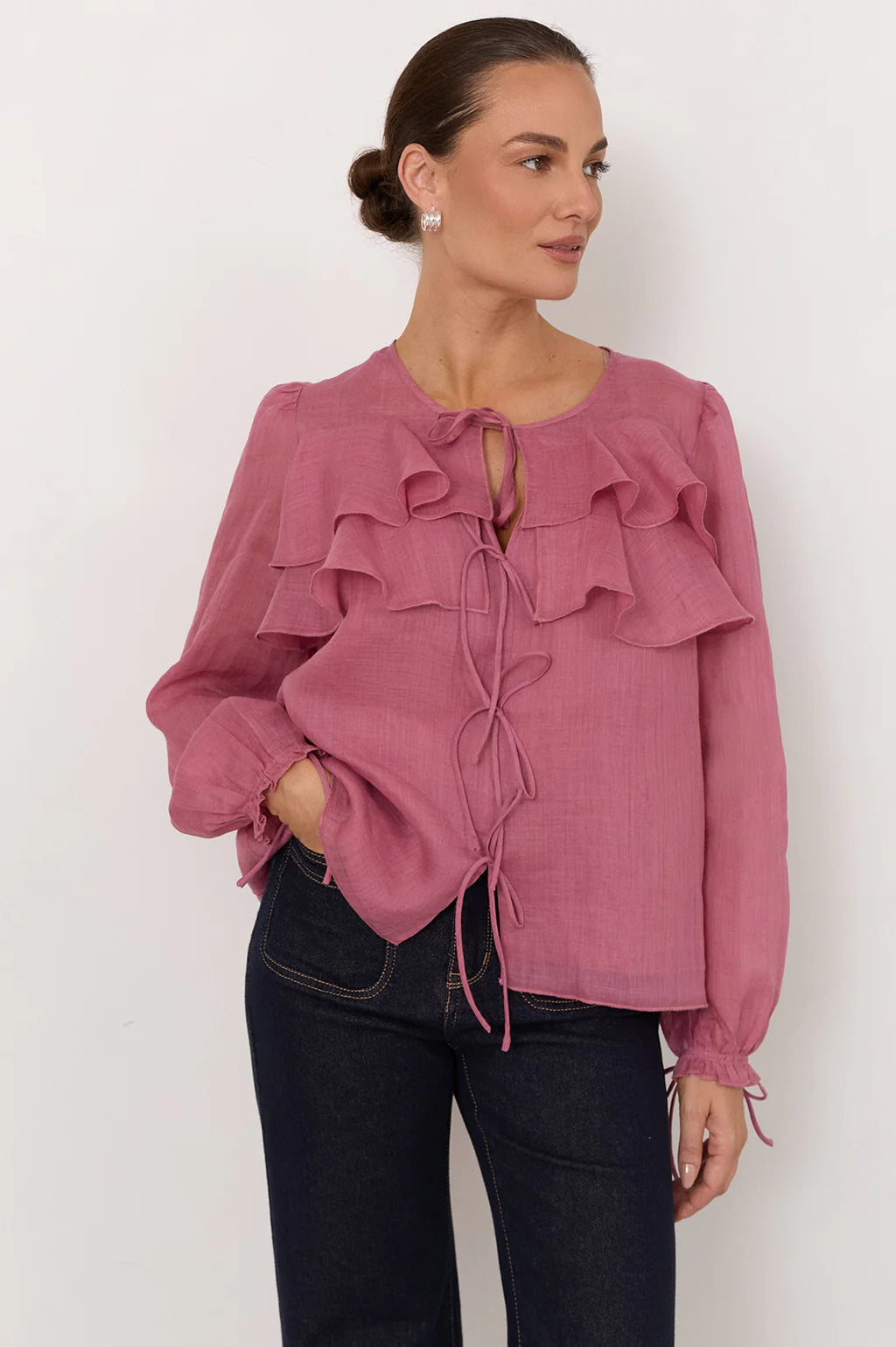 Felicity Tie Top - Rose
