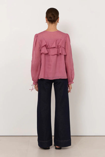 Felicity Tie Top - Rose