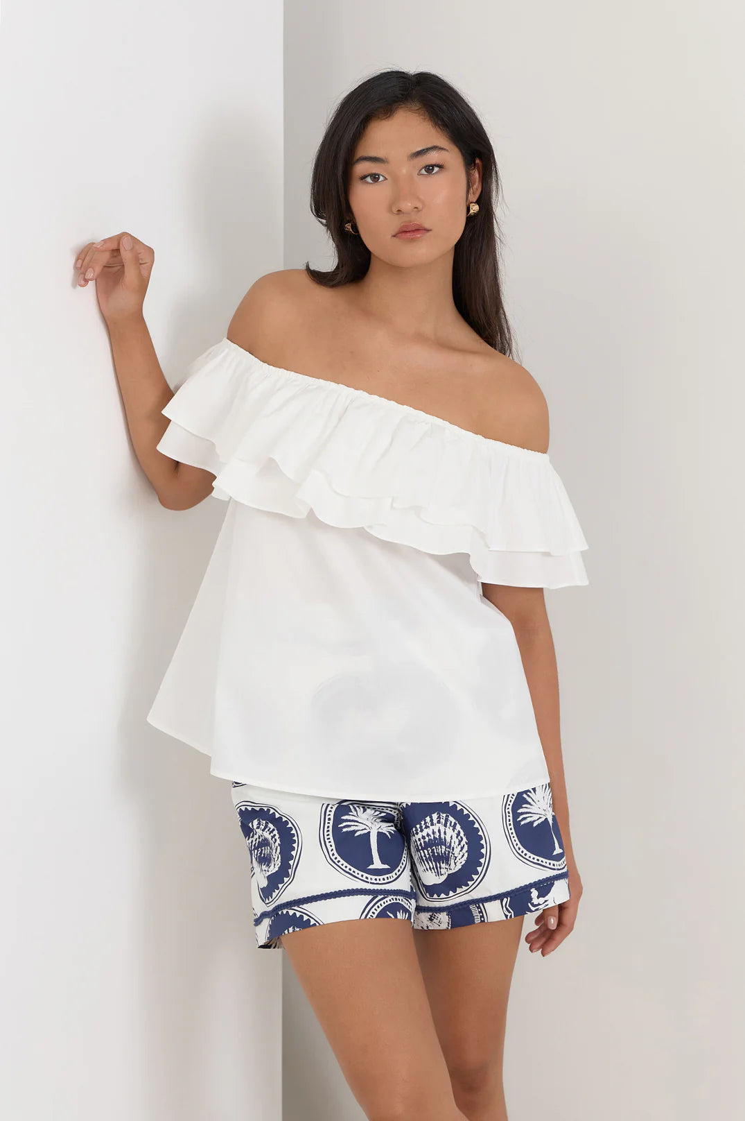 Poplin Frill Top