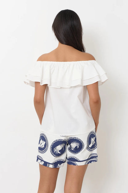 Poplin Frill Top