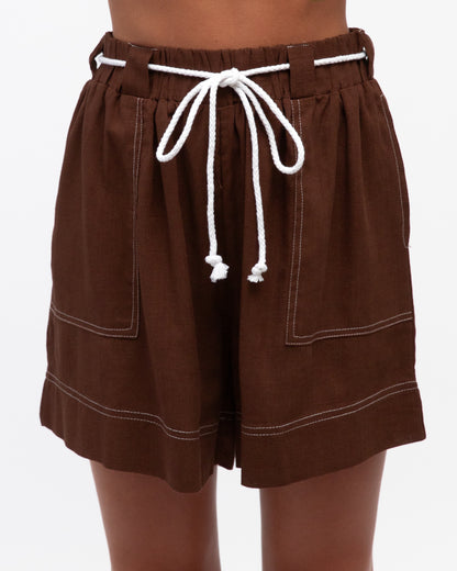 Chocolate One Shoulder Set