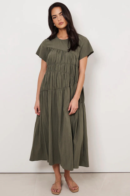 Khaki Midi Dress