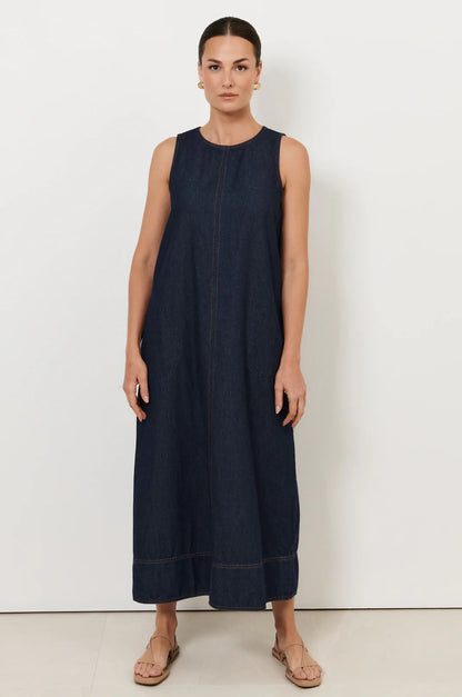Lottie Light Weight Denim Midi Dress