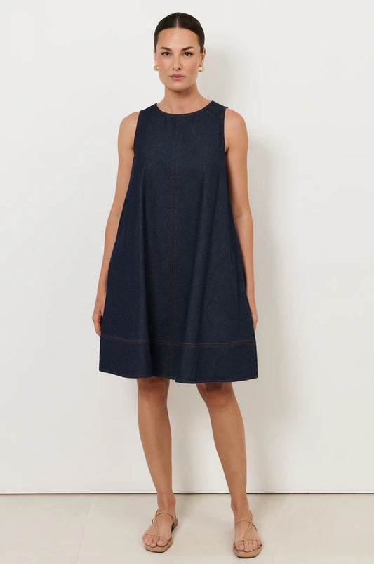 Dillon A-Line Lightweight Denim Dress