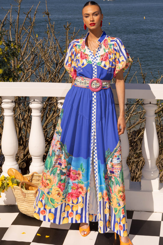 Positano Dress - Blue