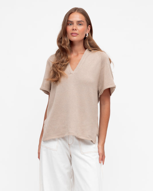 Collared Knit Tee