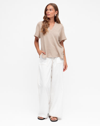 Collared Knit Tee