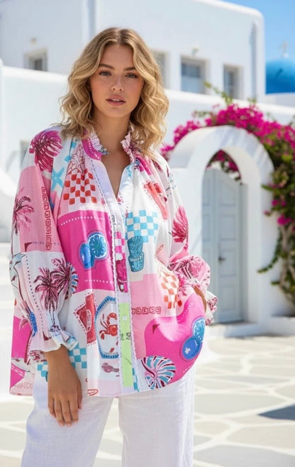 Aussie Summer Top - Pink