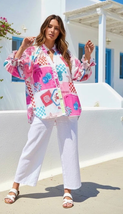 Aussie Summer Top - Pink