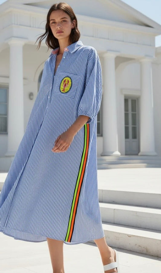 Neon Stripe Lobster Dress