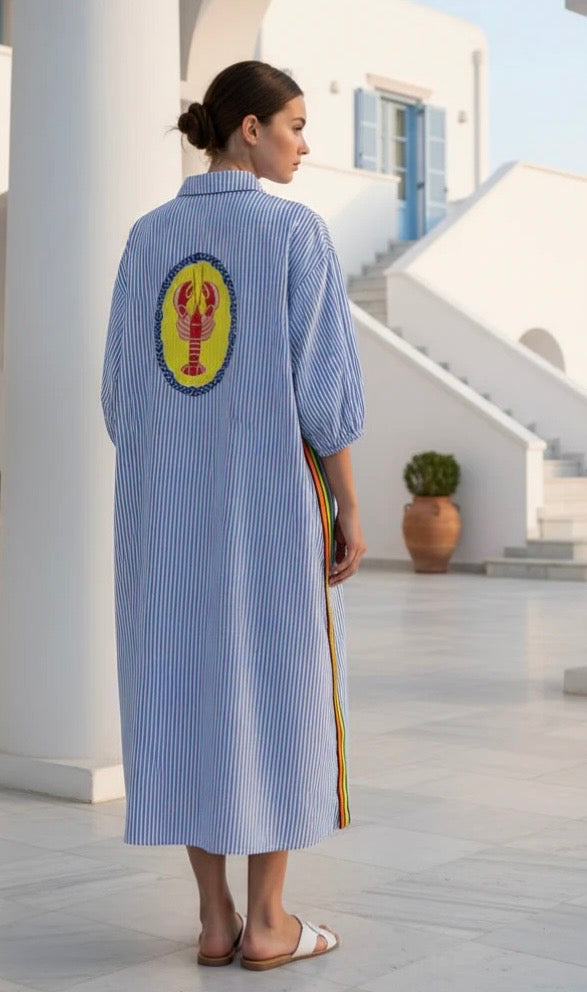 Neon Stripe Lobster Dress – H and Co Emporium Neon Stripe Lobster Dress – H and Co Emporium