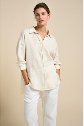 Luxe Linen Shirt - Beige