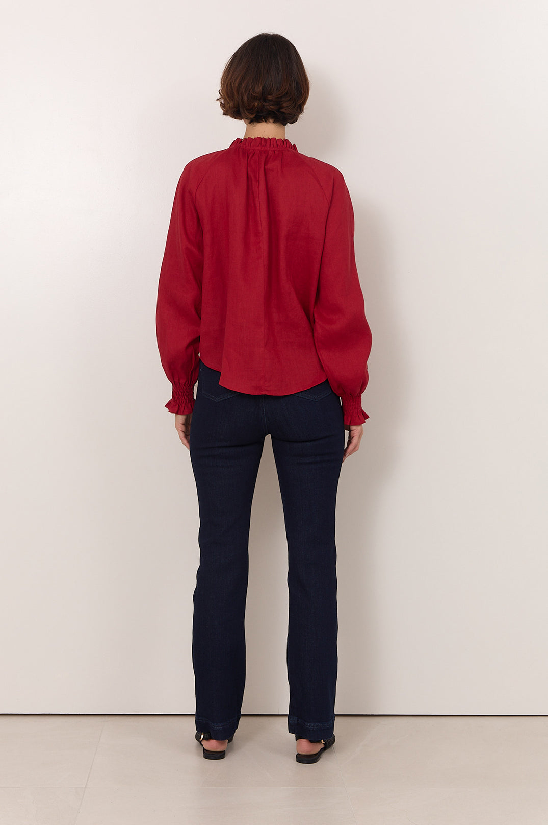 Adelaide Linen Top - Red