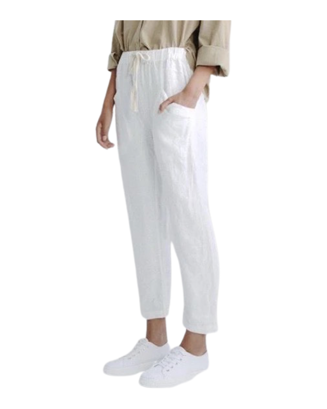 Luxe Linen Pants - White